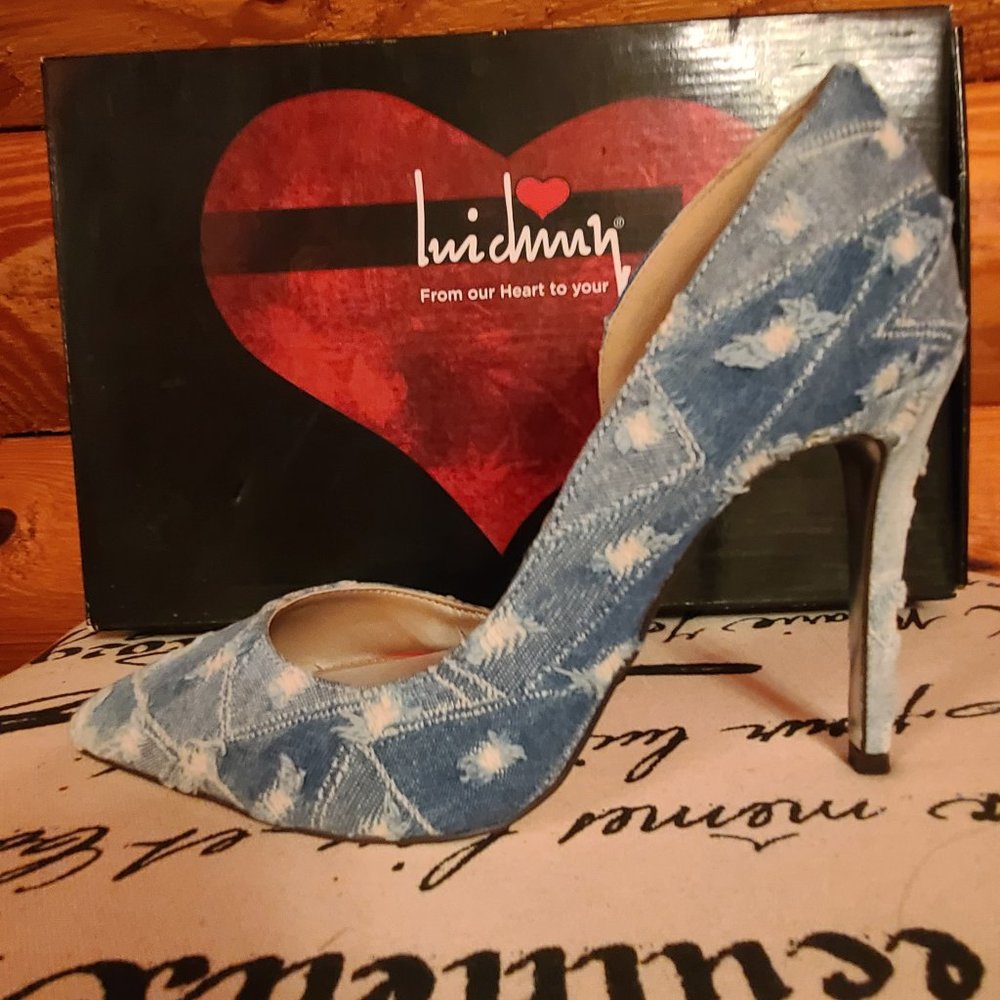 Luichiny "Disco Step" Light Blue Denim D'Orsy Pumps